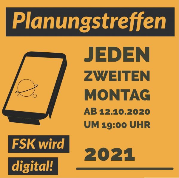 Plakat für die Planungstreffen des FSK