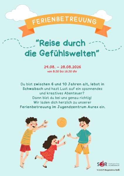 Zu sehen sind Kinder, die mit einem Ball spielen