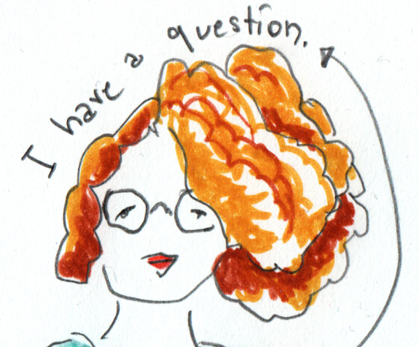 Zeichnung "I have a question"