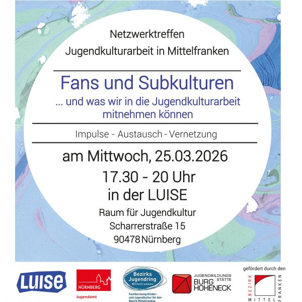 Werbelogo für das Netzwerktreffen Jugendkulturarbeit am 25.03.2026
