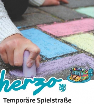 Logo mit Bild Temporäre Spielstraße Herzogenaurach